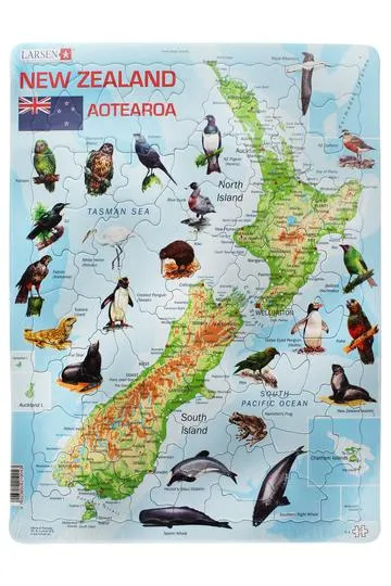 Larsen Maxi Frame Tray Puzzle Map of New Zealand