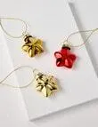 Christmas Shop Glass Ornament, Tiny Star, Set of 3