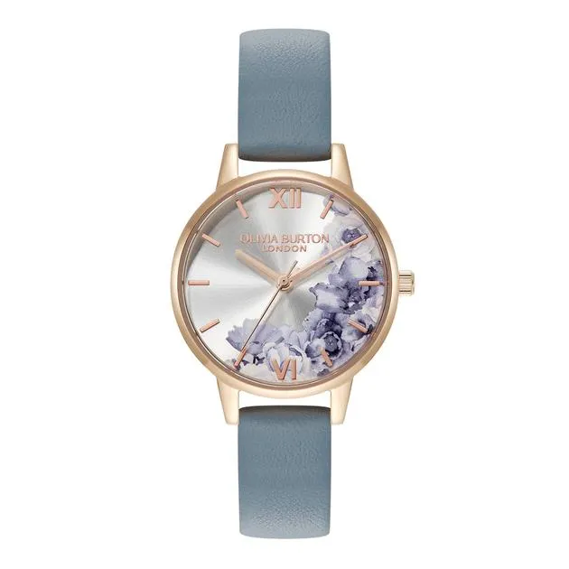 Olivia Burton Illustrated Florals Ladies Blue Watch OB24000227