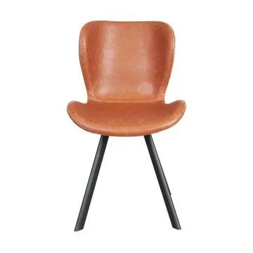 Sala PU Dining Chair - Black/Brandy