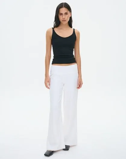 Low Rise Linen Blend Pant