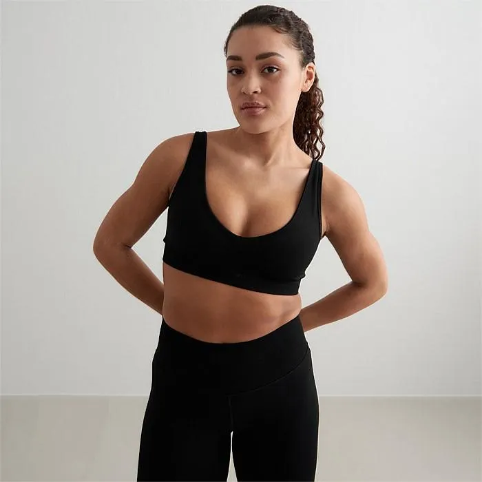 Black Shape Seamless Deep Cut Bra