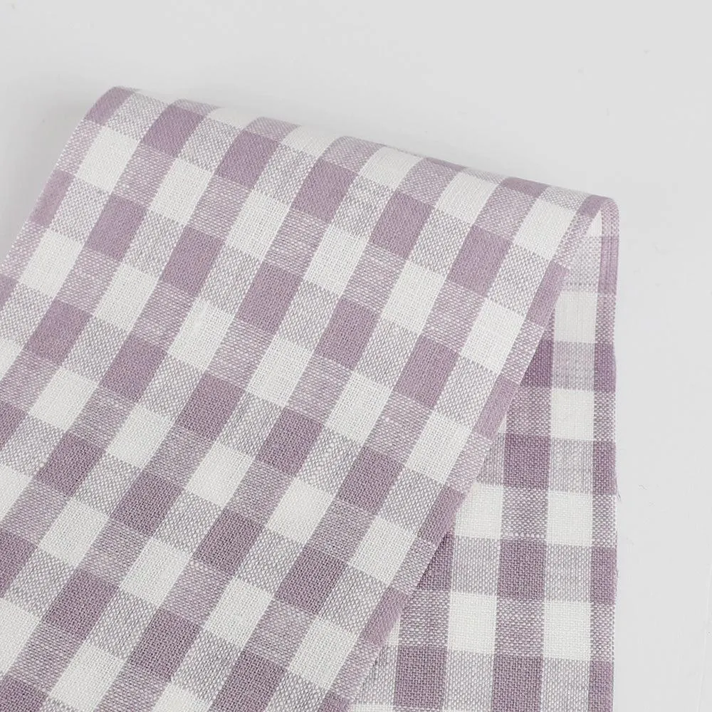 Gingham Linen - Dusky Orchid