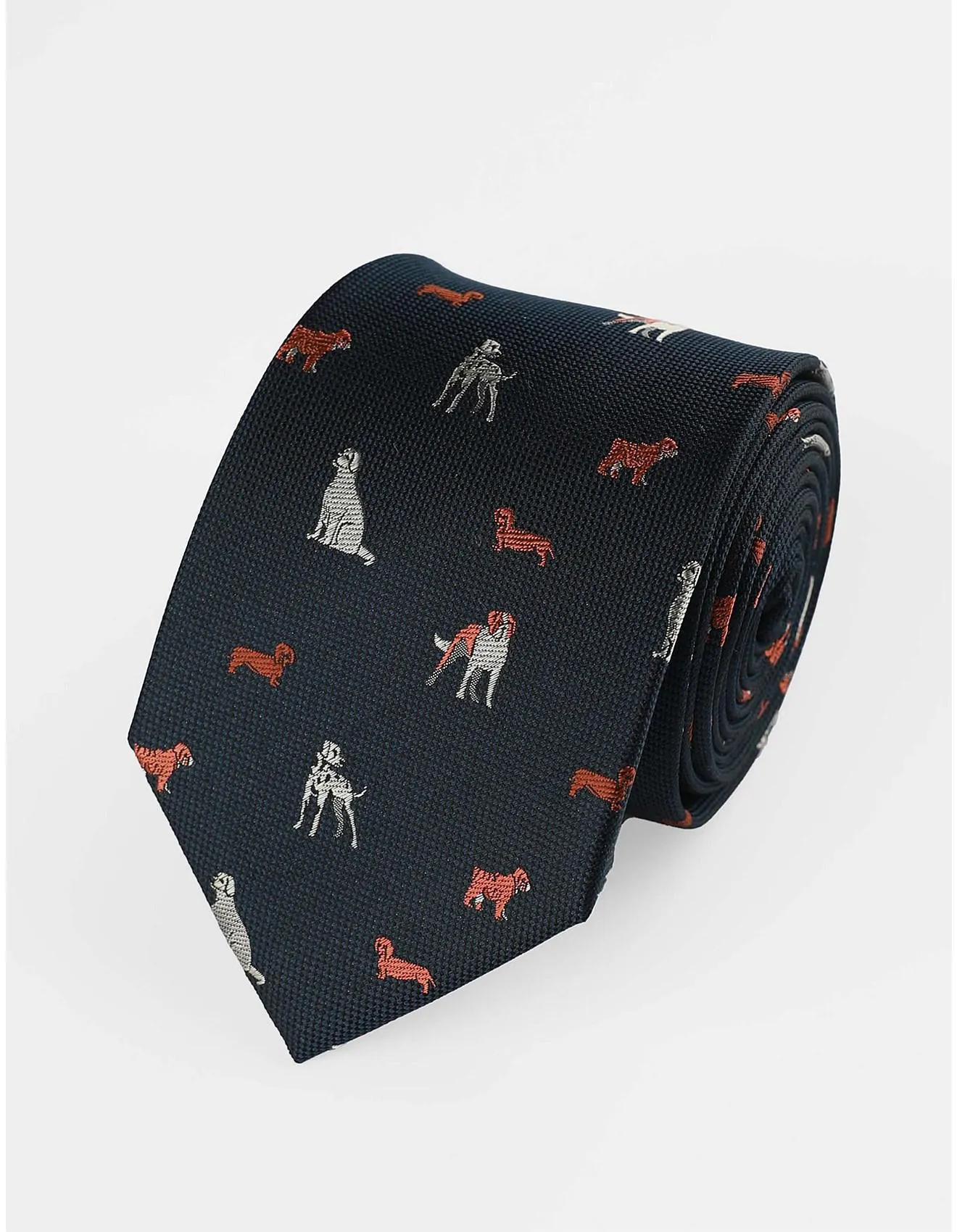 DOG SILK TIE