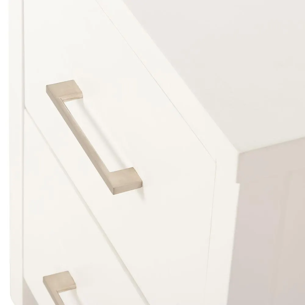Miller 2 Drawer Beside, White