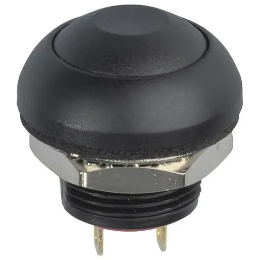 IP67 Rated Dome Pushbutton Switch Black