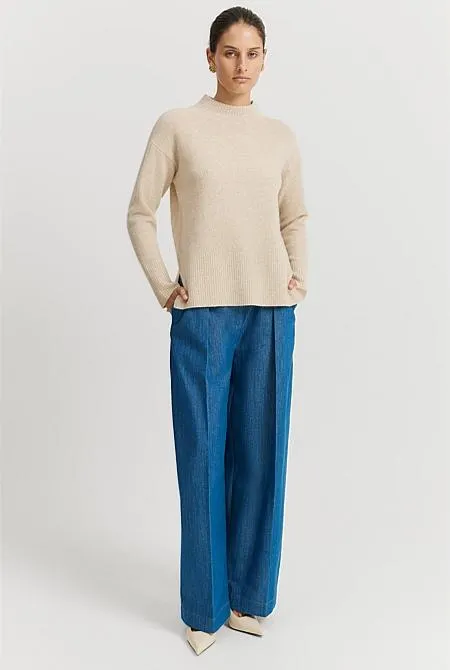 Australian Merino Wool Rib Detail Pullover