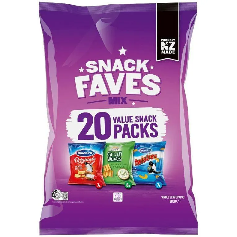 Bluebird Snack Faves Mix Multi 18g 20 Pack