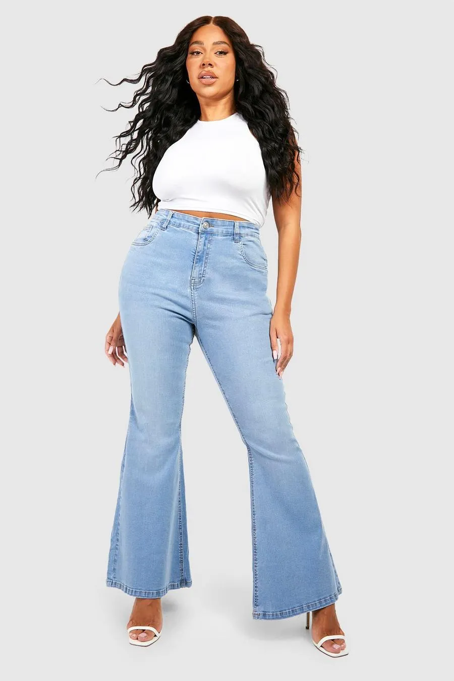 Plus Stretch Denim Flare Jeans