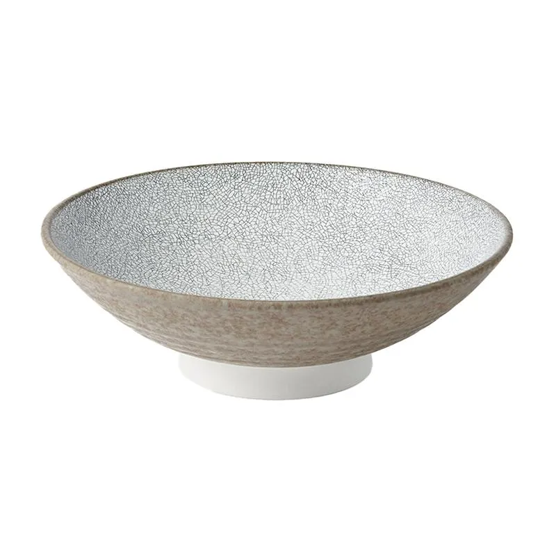 Crazed grey ramen bowl 25cm