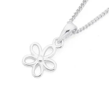 Sterling Silver Flower Pendant