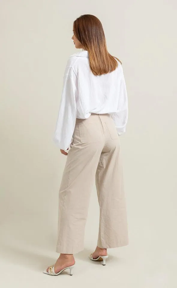 Flat Front Wide Leg Pants