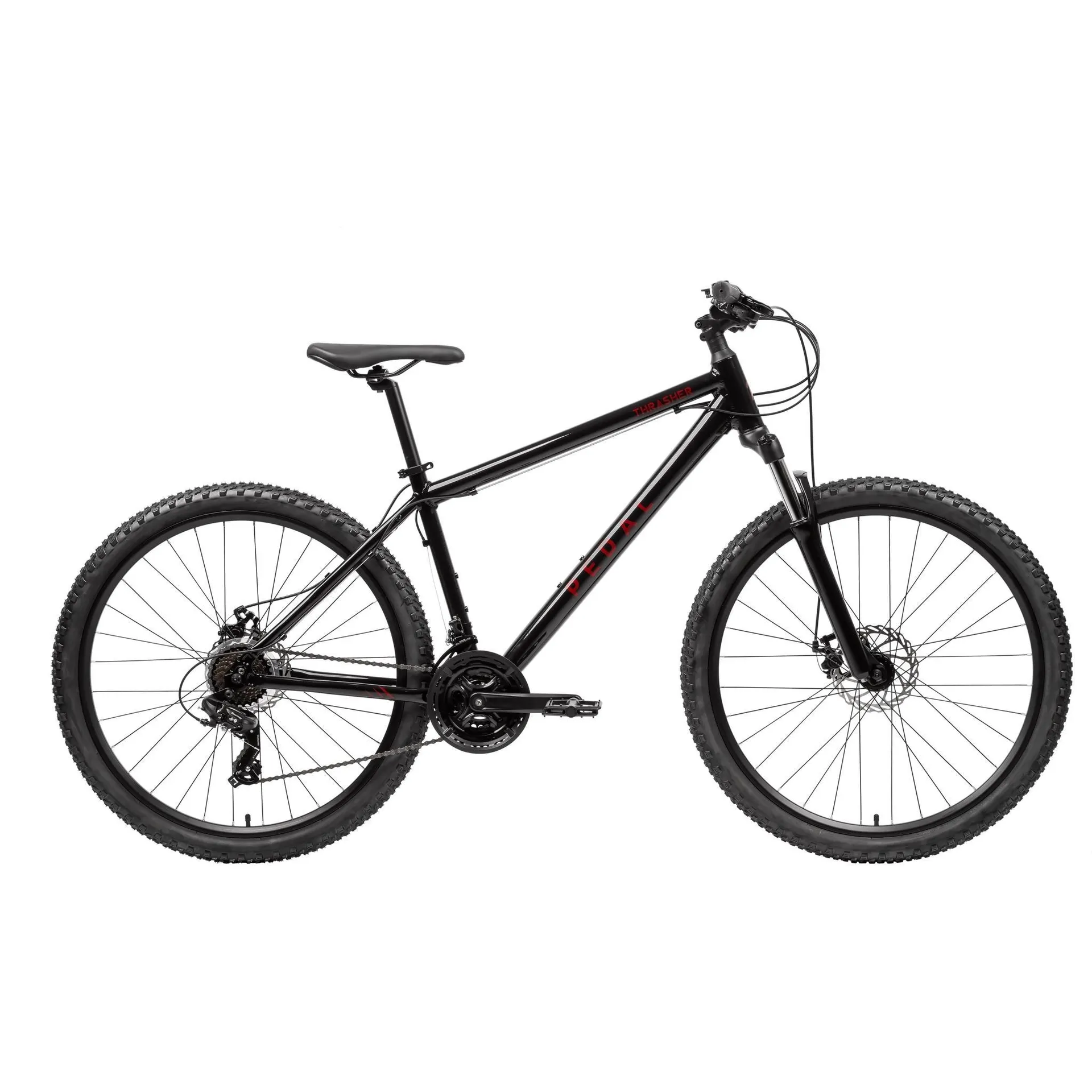 Pedal Thrasher 4 Hardtail Mountain Bike Gloss Black/Red