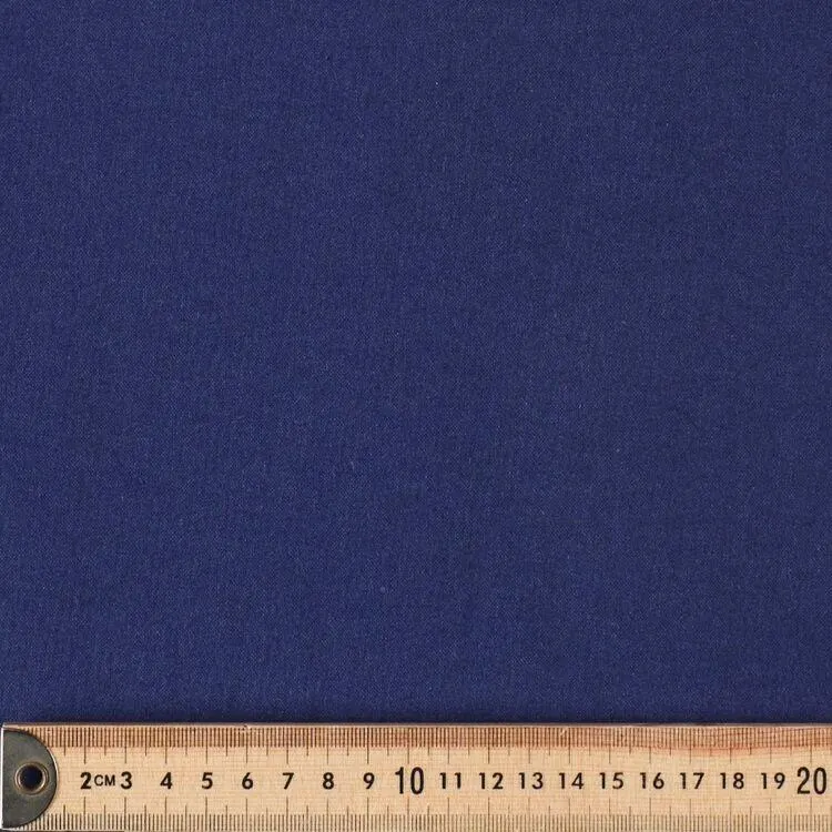 Mittal 120 cm Plain Dyed Blockout Cotton Curtain Fabric Navy 120 cm