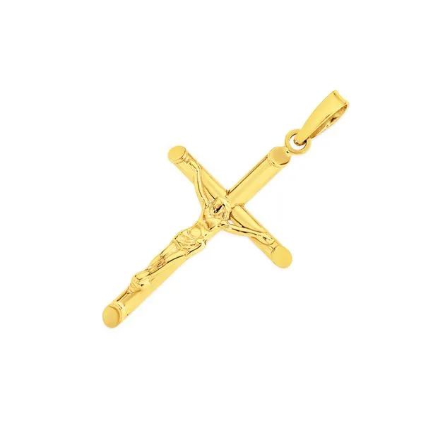 9ct, 26mm Crucifix Cross Pendant