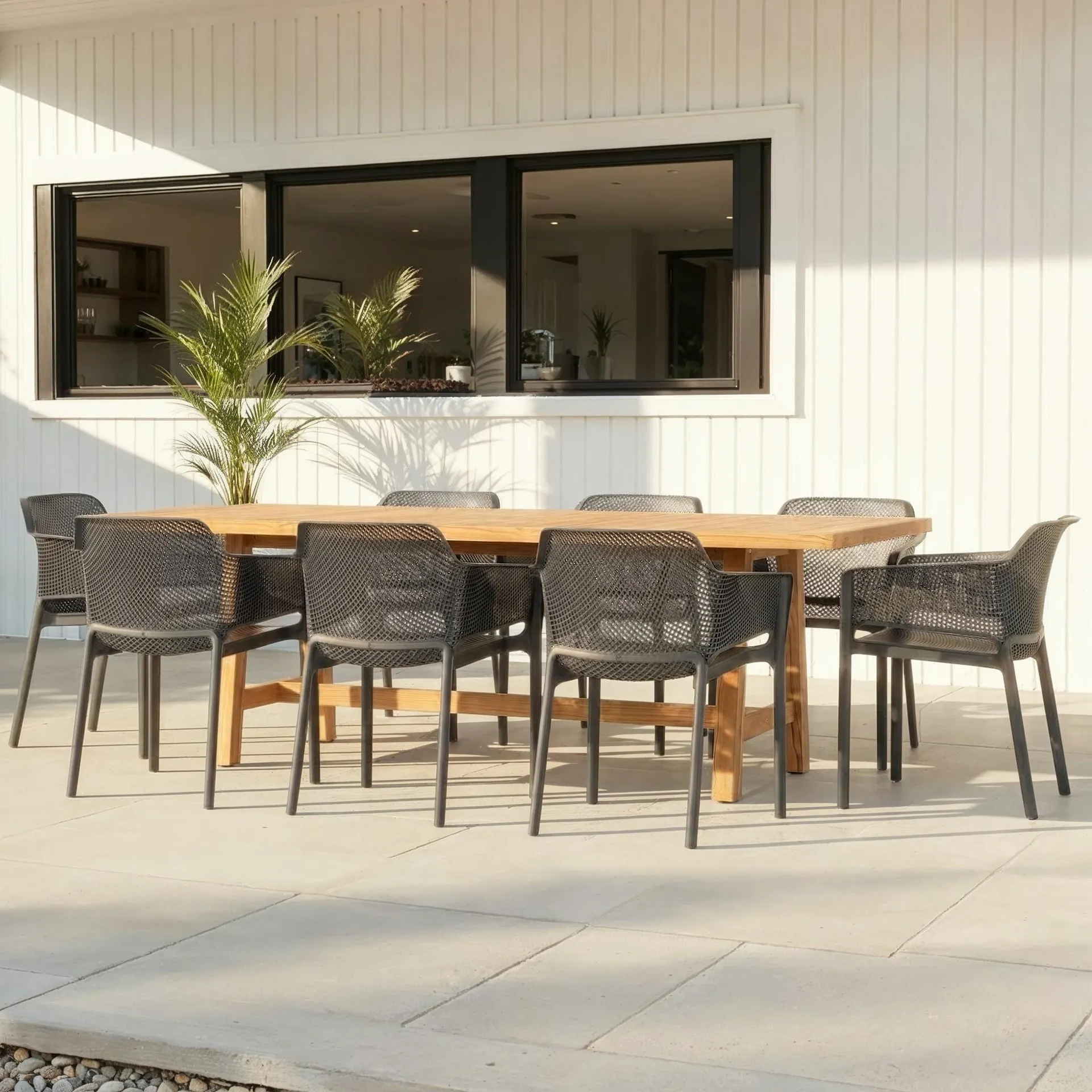 Olina & Bailey 9 Piece Outdoor Dining Set, Charcoal