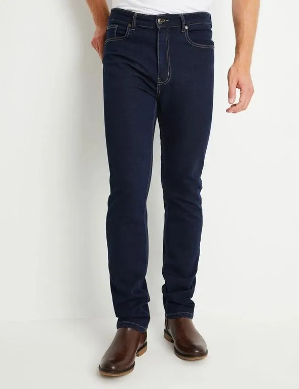 Rivers Straight Leg 5 Pocket Knit Denim Jean