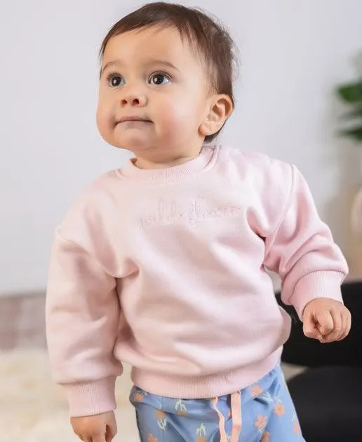Babies' Embroidered Crew Sweatshirt