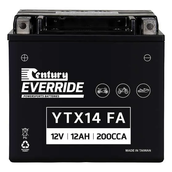 Century Powersports Battery YTX14-BSMF