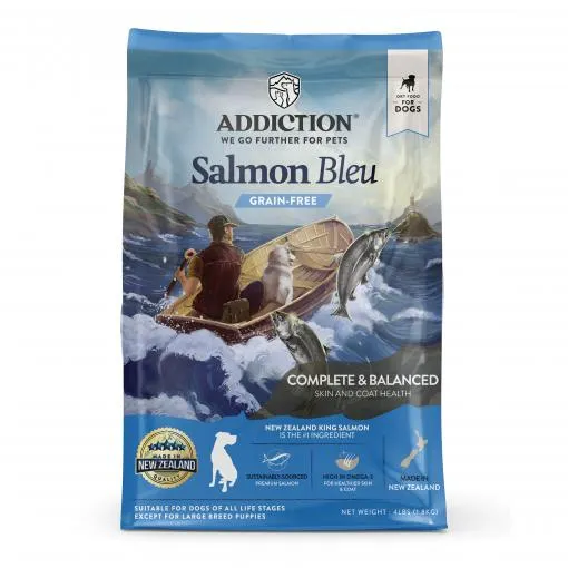 Addiction Salmon Bleu, Complete & Balanced, Skin & Coat Dry Dog Food