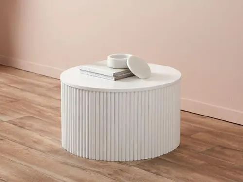 Eve Drum Coffee Table - White
