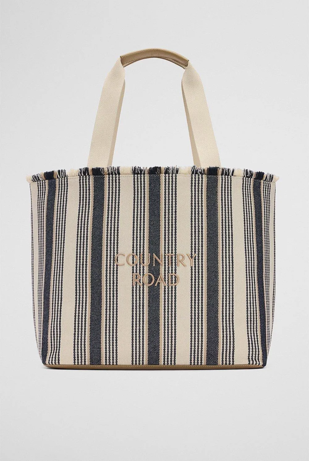 Stripe Fringe Tote