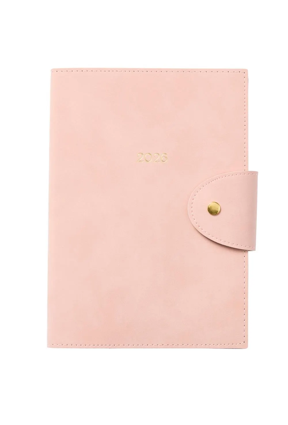2026 A5 Day-per-Page Suede Pink Closure Diary