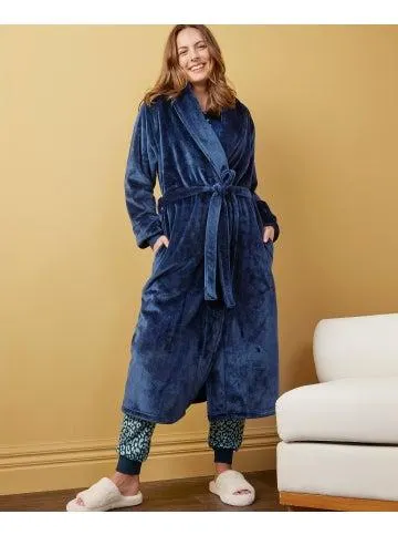 Women's Luxe Robe in Navy