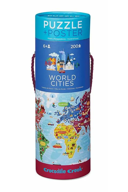 Crocodile Creek Jigsaw Puzzle World Cities 200 Pieces
