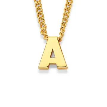 9ct, Small Block Initial A Slider