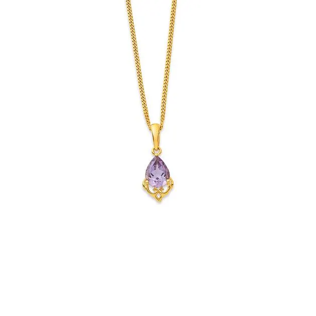 9ct Pink Amethyst Pendant