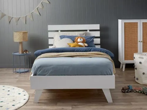 Soren King Single Bed - White