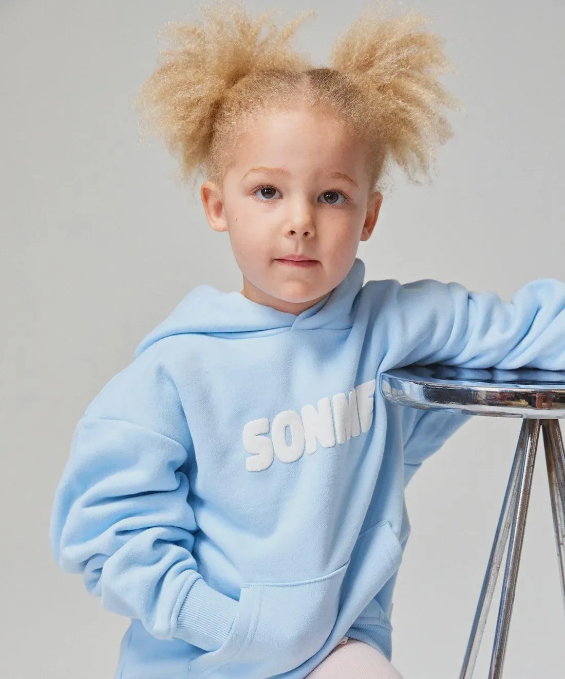 SONNIE - PUFF PRINT HOODIE BABY BLUE