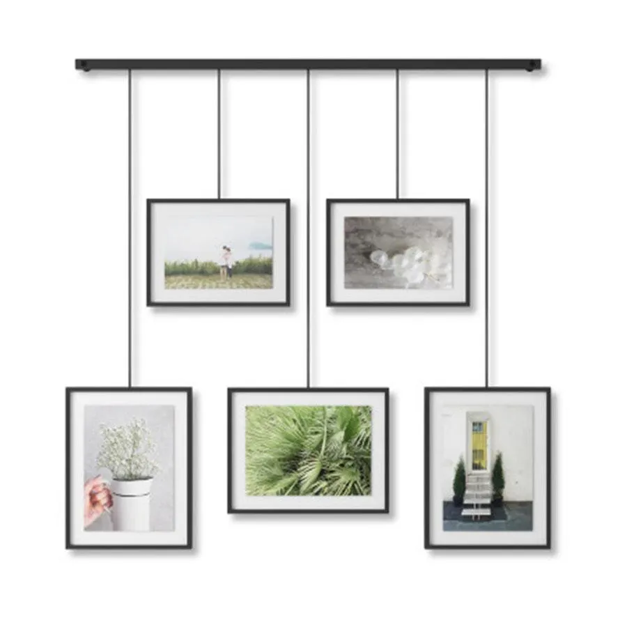 Umbra Exhibit Wall Picture Frames (Set of 5) Black