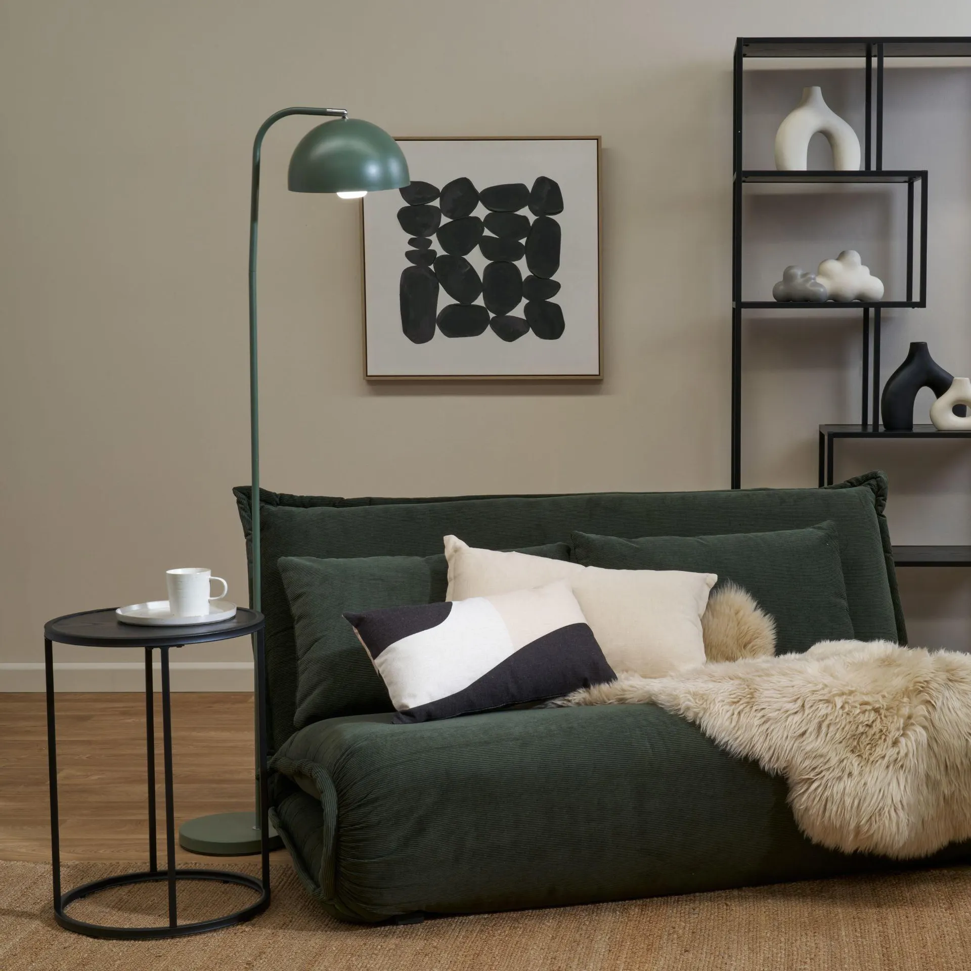 Halo Floor Lamp - Dark Green - 155cm