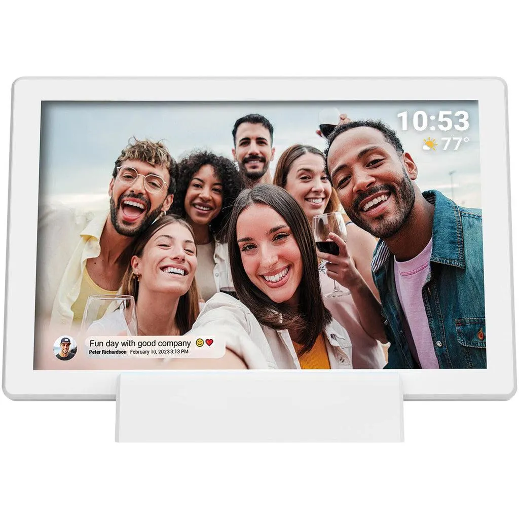 Jackson Frameo Rechargeable Smart Digital Photo Frame 10.1" (White) [16GB]