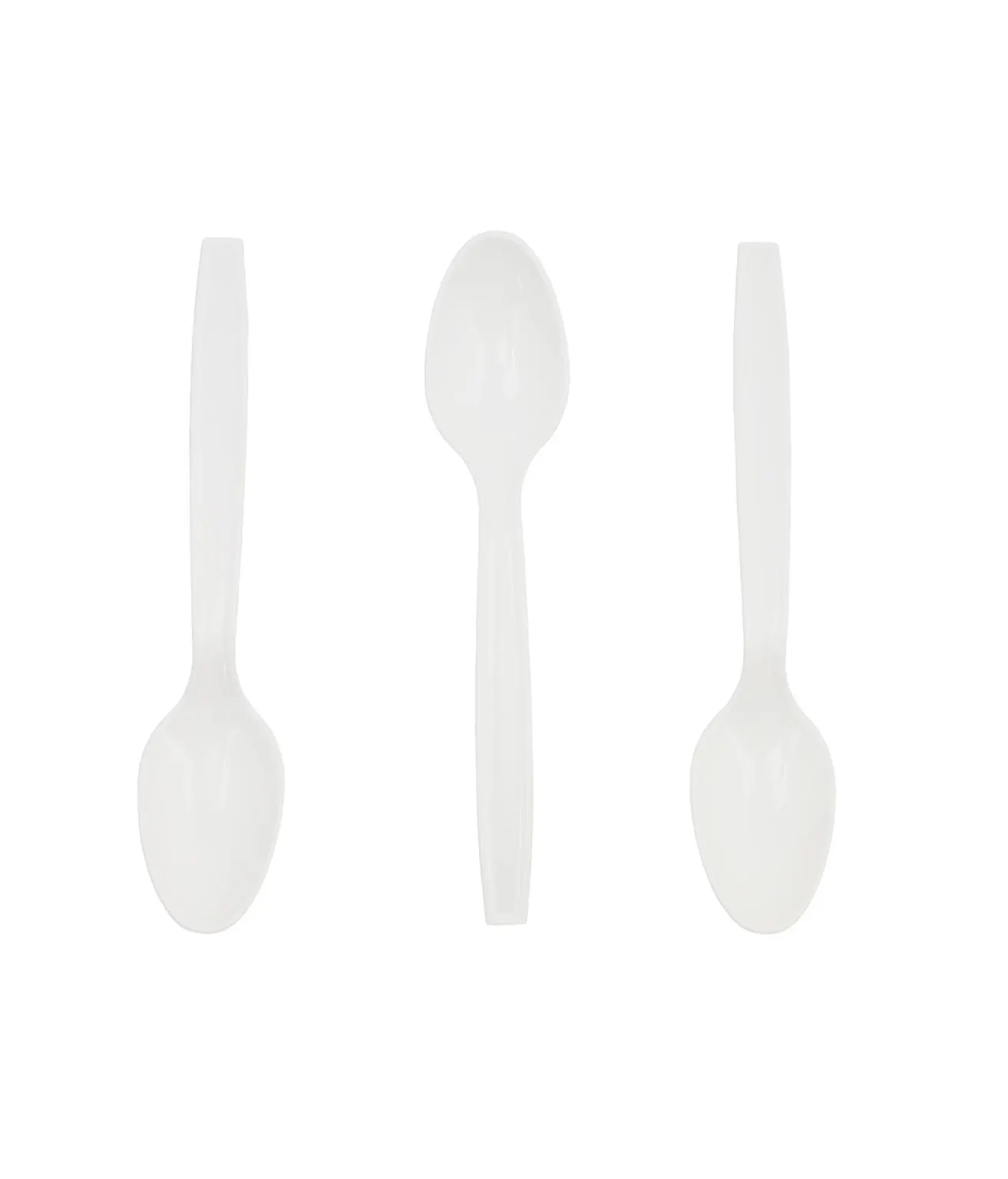 White PP Reusable Spoons 50pc 15cm