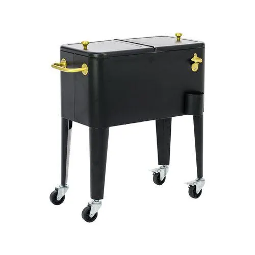 Marquee 57 Litre Black Party Wheeled Hard Cooler