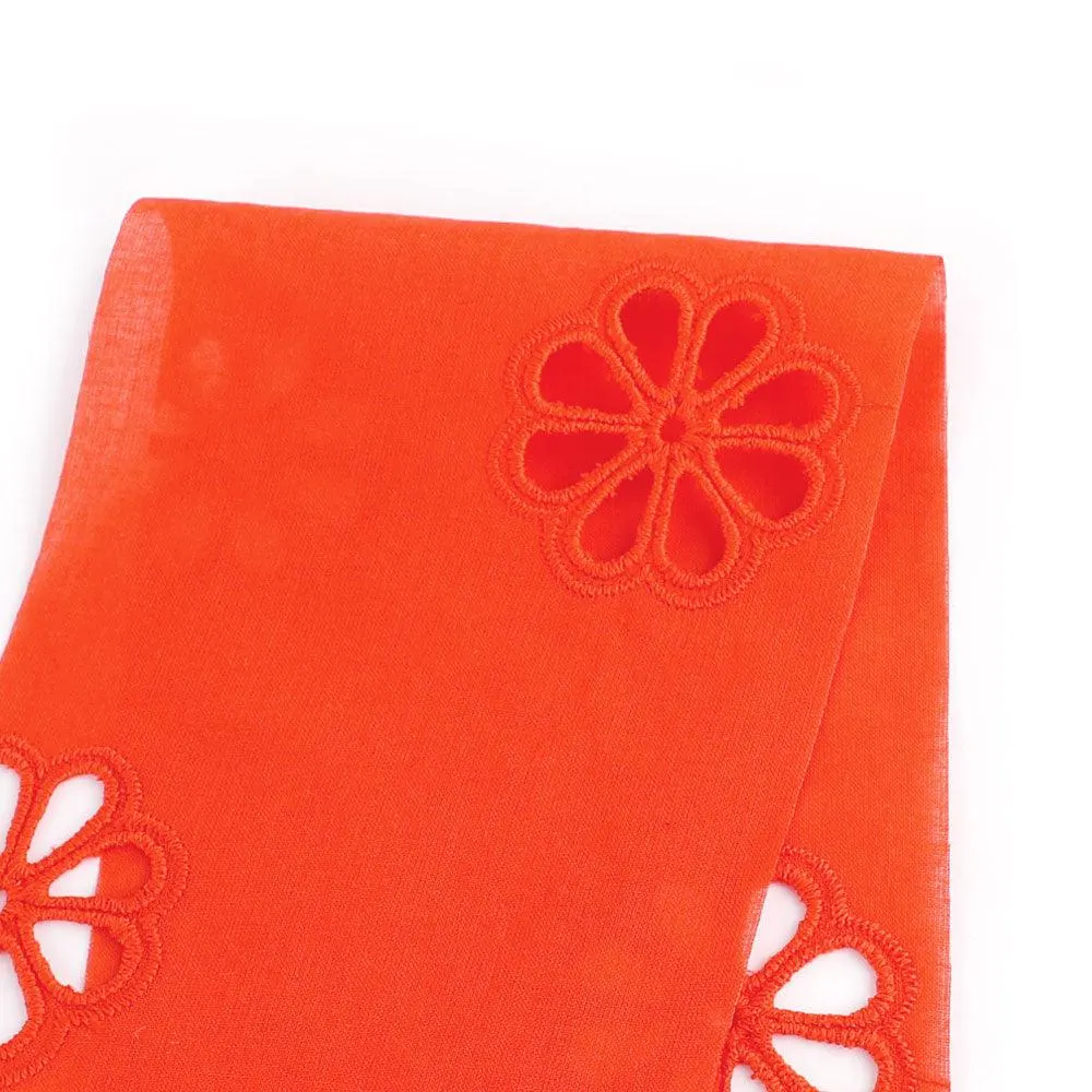 Daisy Cotton Broderie Anglaise - Firethorn