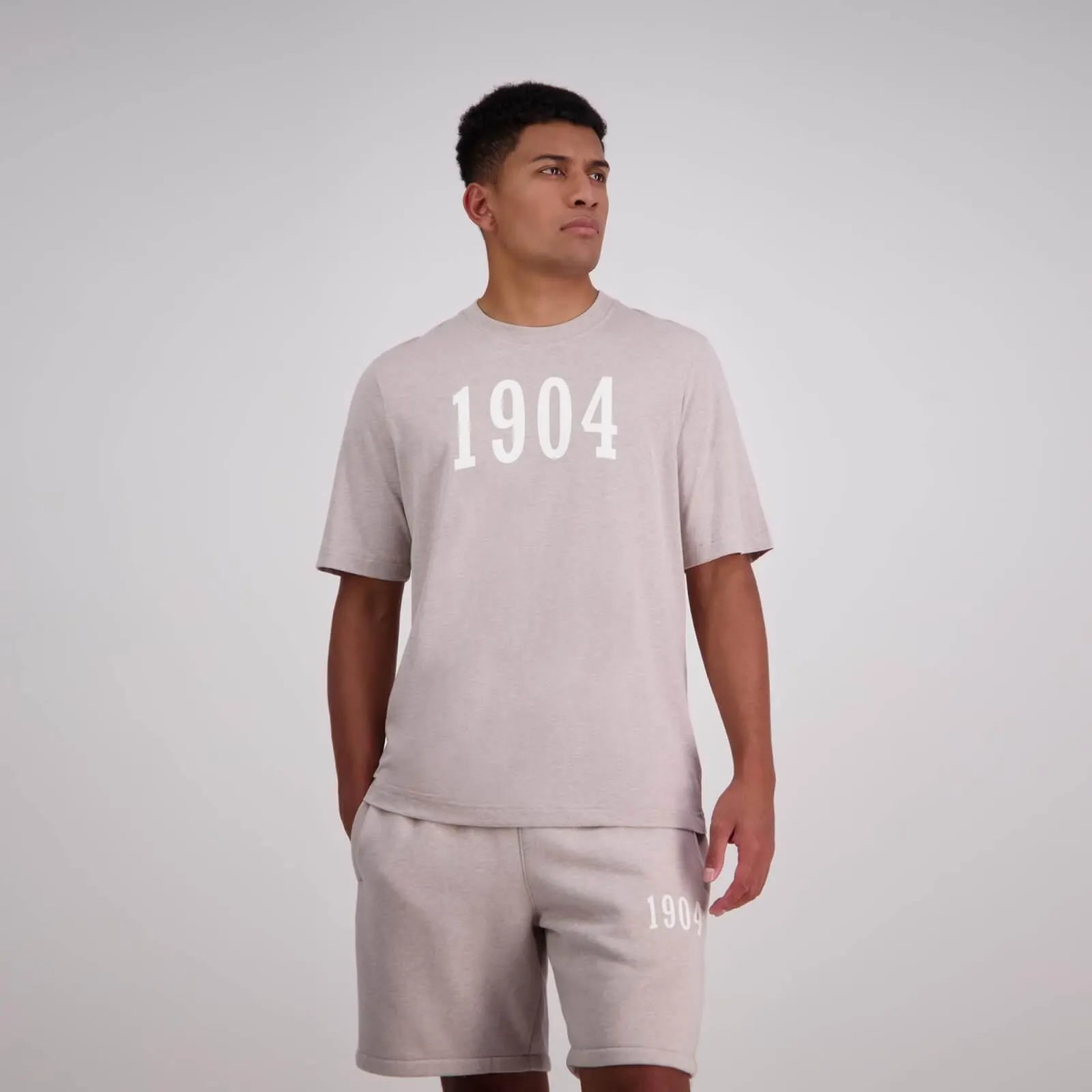 MENS 1904 T-SHIRT LIGHT BEIGE MARLE