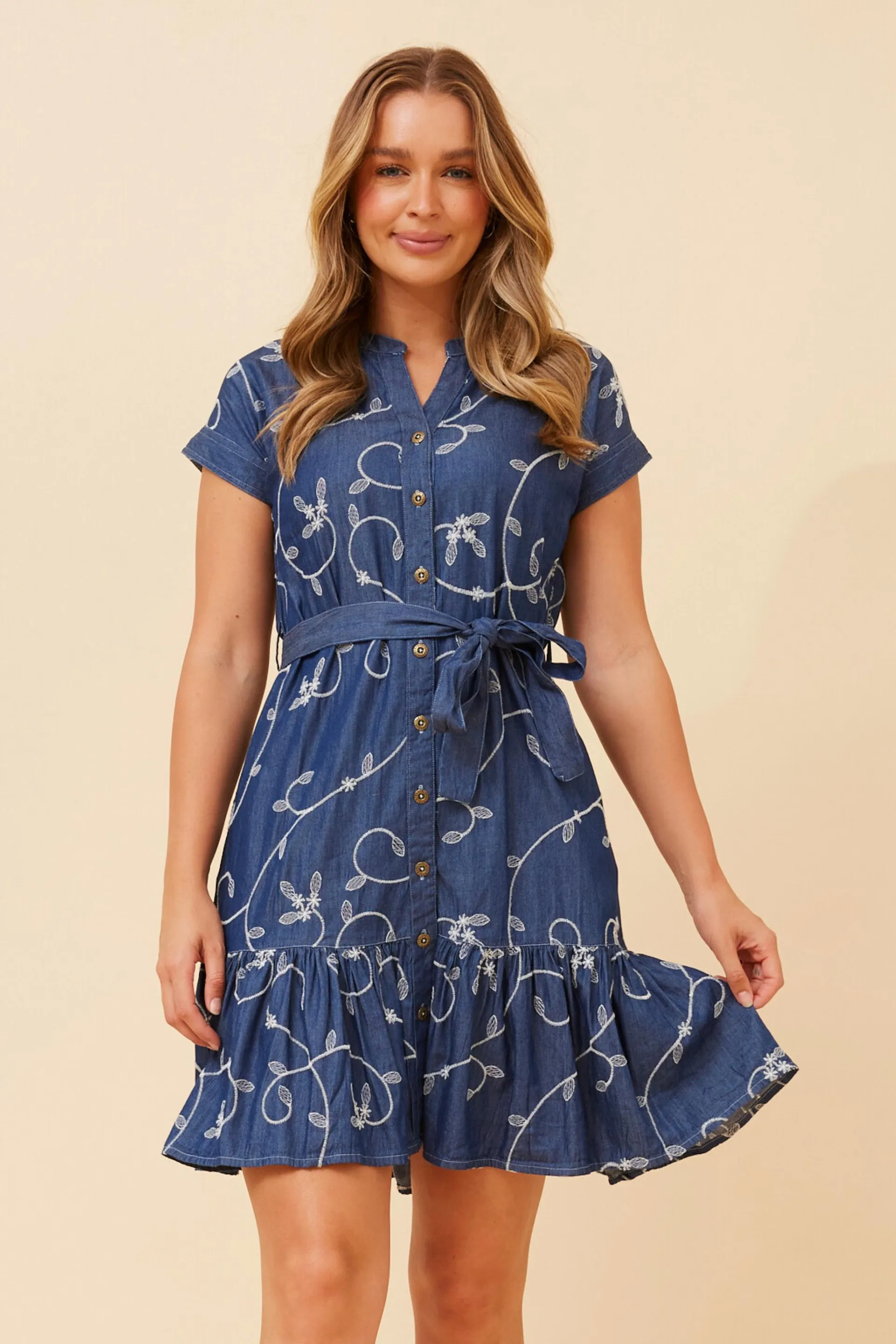 SHIVANYA EMBROIDERED SHORT DRESS