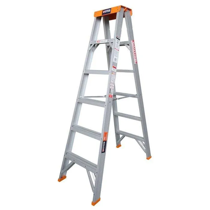 Citeco 1.8m 150kg Industrial Aluminium Double Sided Step Ladder