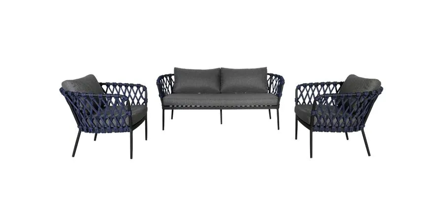 Sorrento Outdoor 3 Piece Lounge Set