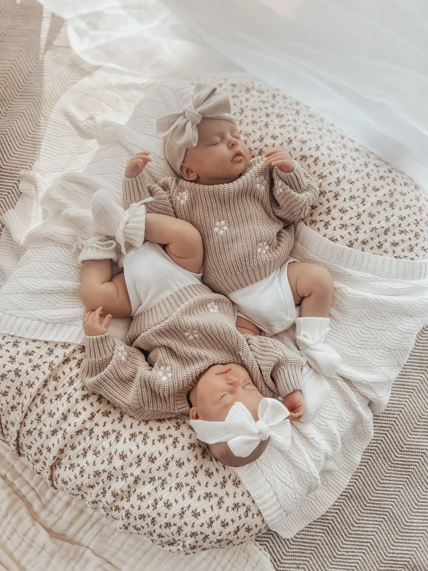 Chunky Knit Jumper - Flowers