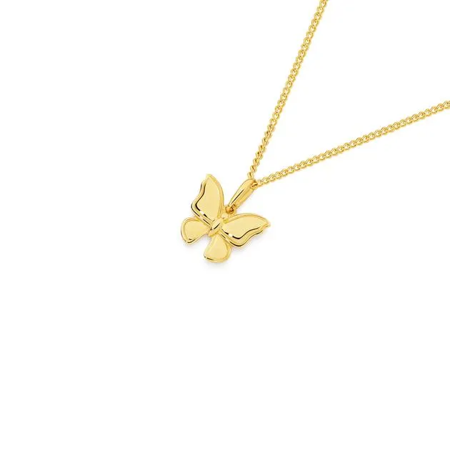 9ct Gold Polished Mini Butterfly Pendant