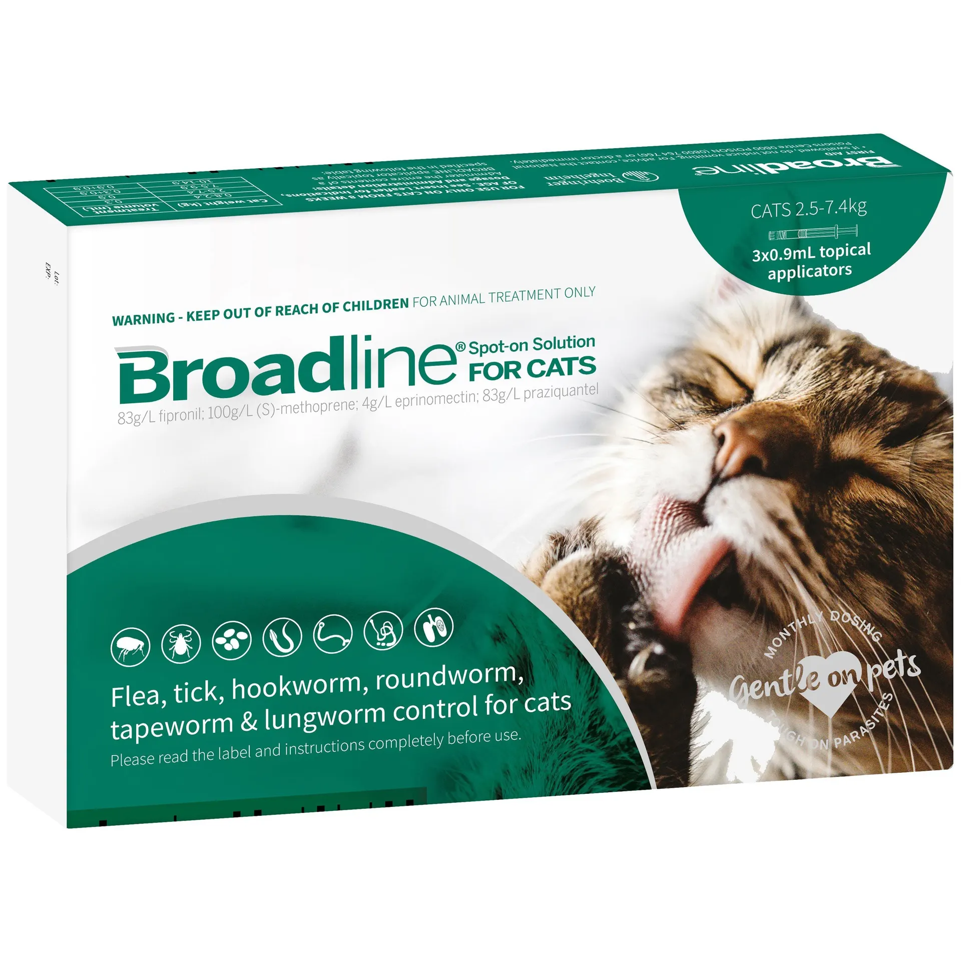 Broadline Spot-on Treatment for Cats (2.5kg+)