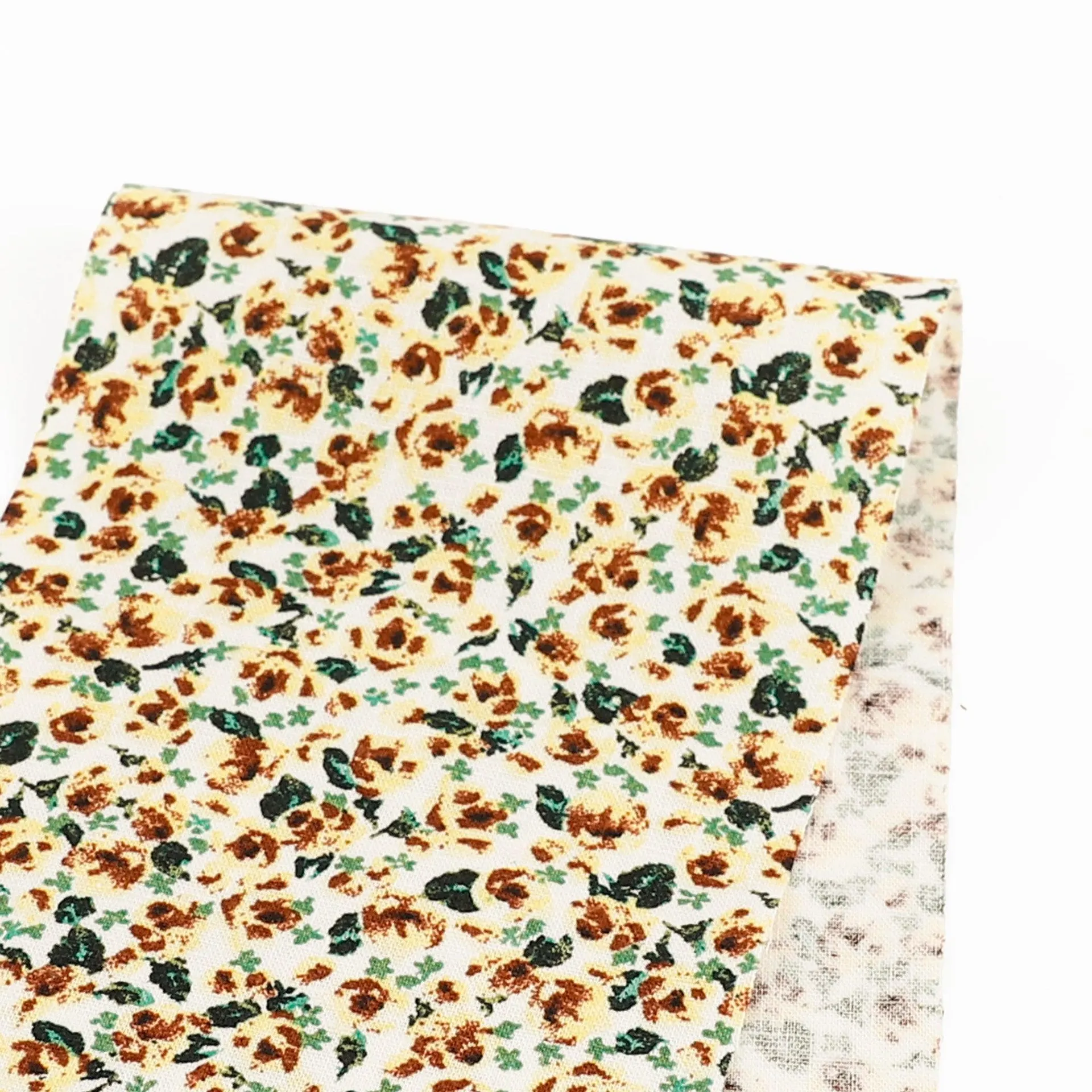 Prairie Floral Stretch Linen / Cotton - Honey Bee