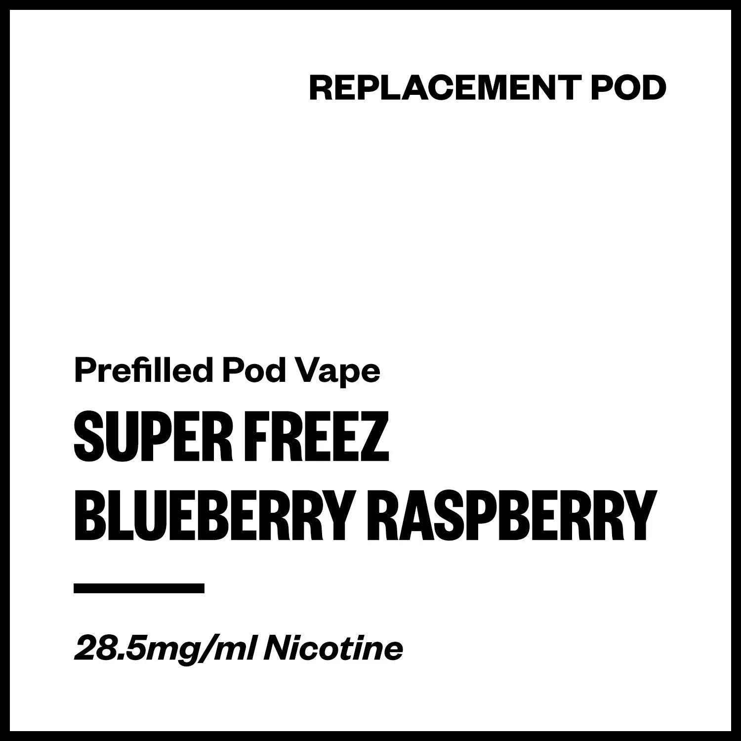 Super Freez Tesla Bar - Blueberry Raspberry (Replacement Pod)