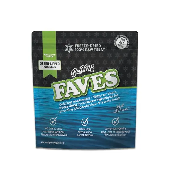BestM8 Faves Freeze Dried Green Lipped Mussels