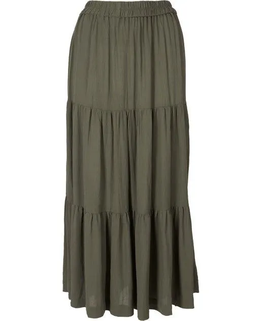 Crinkle Woven Tier Skirt